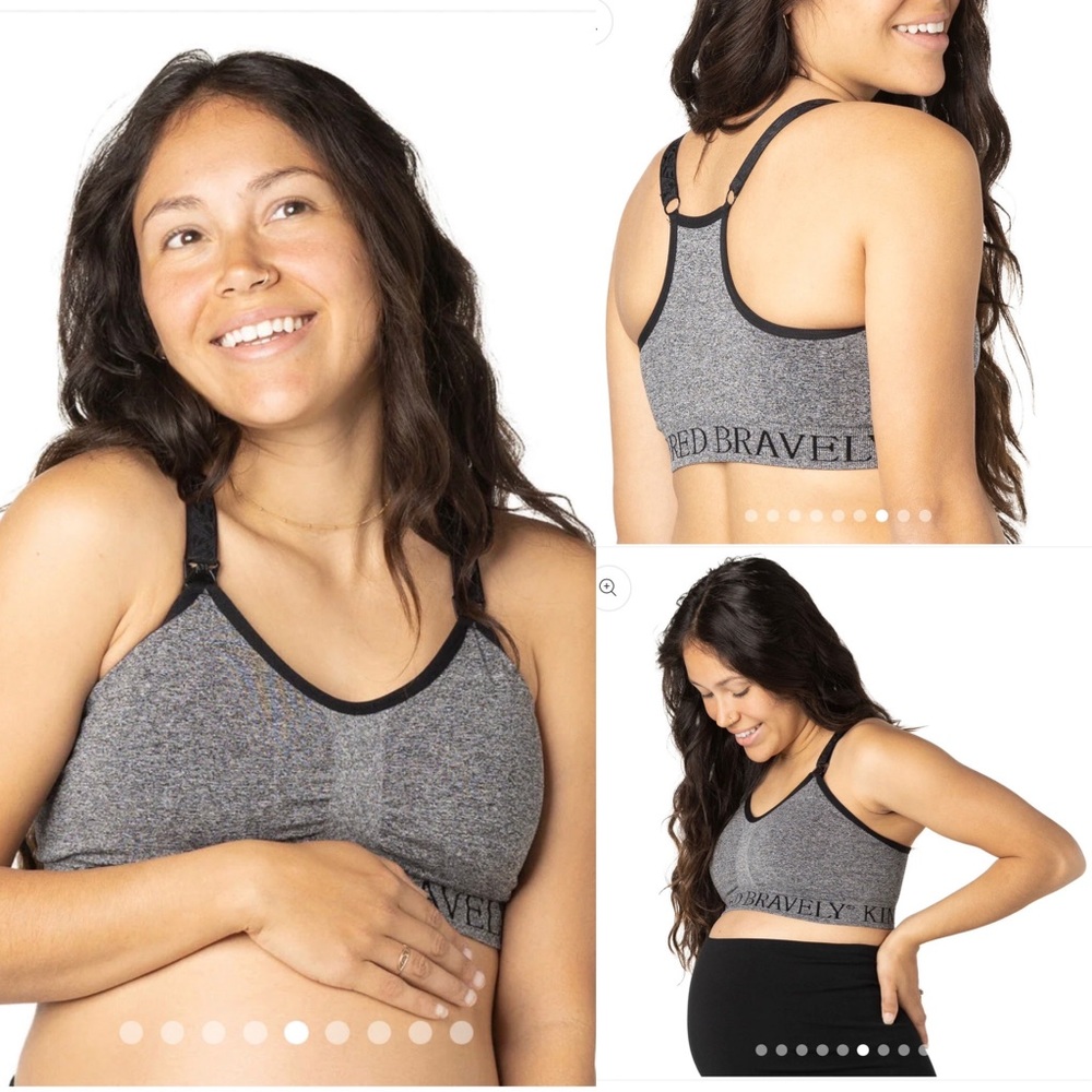 Kindred Bravely Sublime Nursing Sports Bra in Heather Grey , size M
